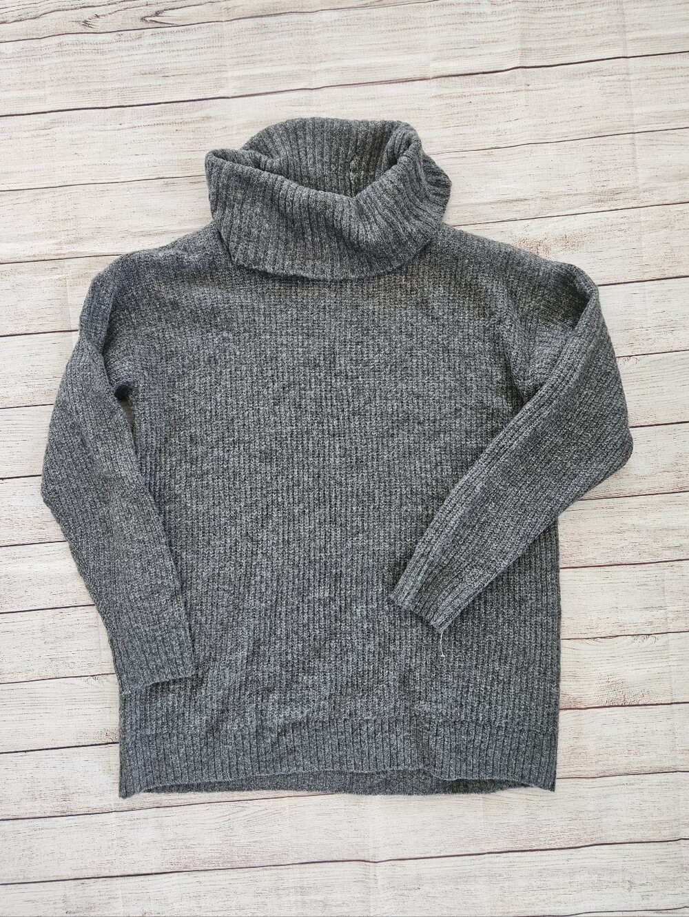 Style & Co Gray Turtleneck Sweater - Classic Ribbed Knit